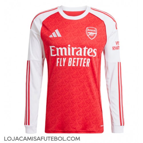 Camisa de Futebol Arsenal Equipamento Principal 2025-26 Manga Comprida Camisa de Futebol Arsenal Equipamento Principal 2025-26 Manga Comprida